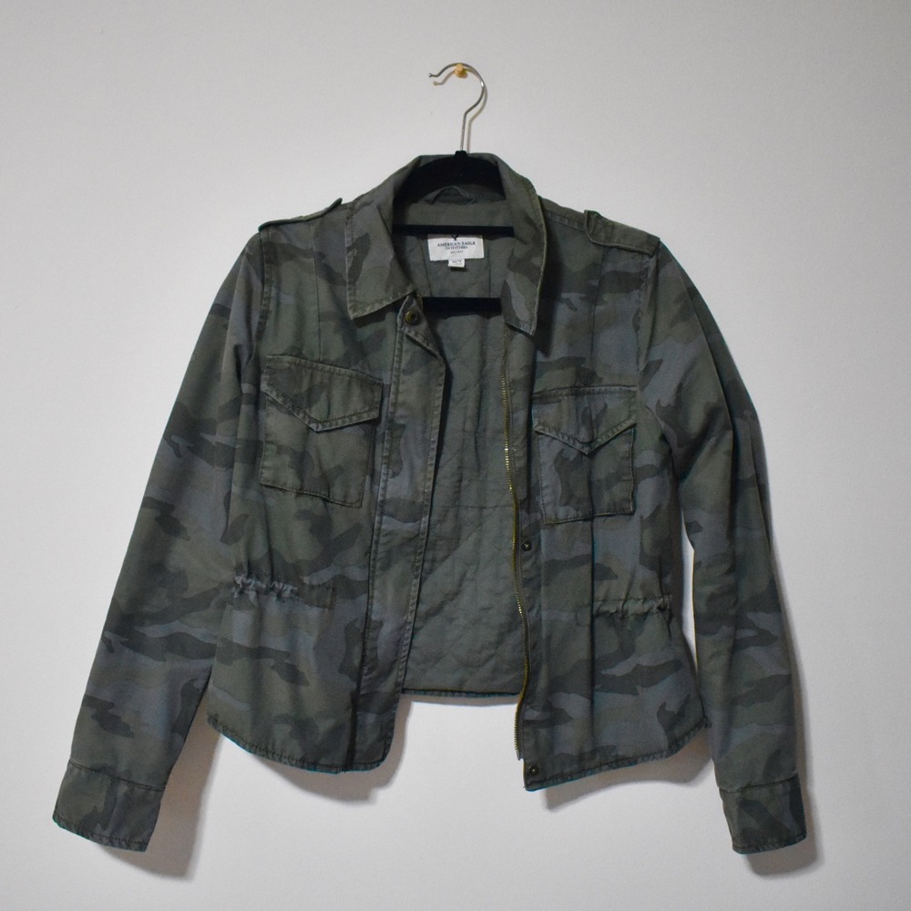 [American Eagle] Green Camo/Military Jacket